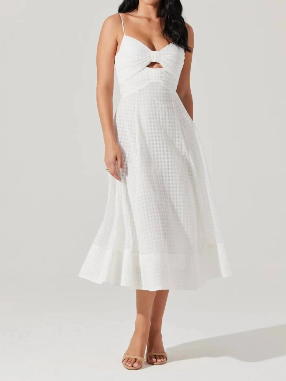NEW ASTR celina midi dress in white